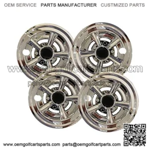 4 Golf Cart Wheel Covers Hub Caps 8" Silver For YAMAHA CLUB CAR EZGO