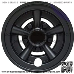 Golf Cart 8" Wheel Rim'SS' Matt Black Hub Caps for EZGO Club CAR Yamaha(Set of 4)