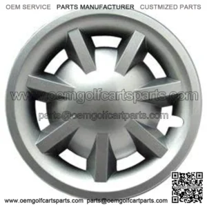 Replacement For Ezgo/Cushman/Textron 8 Inches Metallic Silver Hubcap For Electric Txt Freedom 2015 Golf Cart