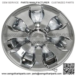 8" Chrome Driver Golf Cart Hub Caps - Each