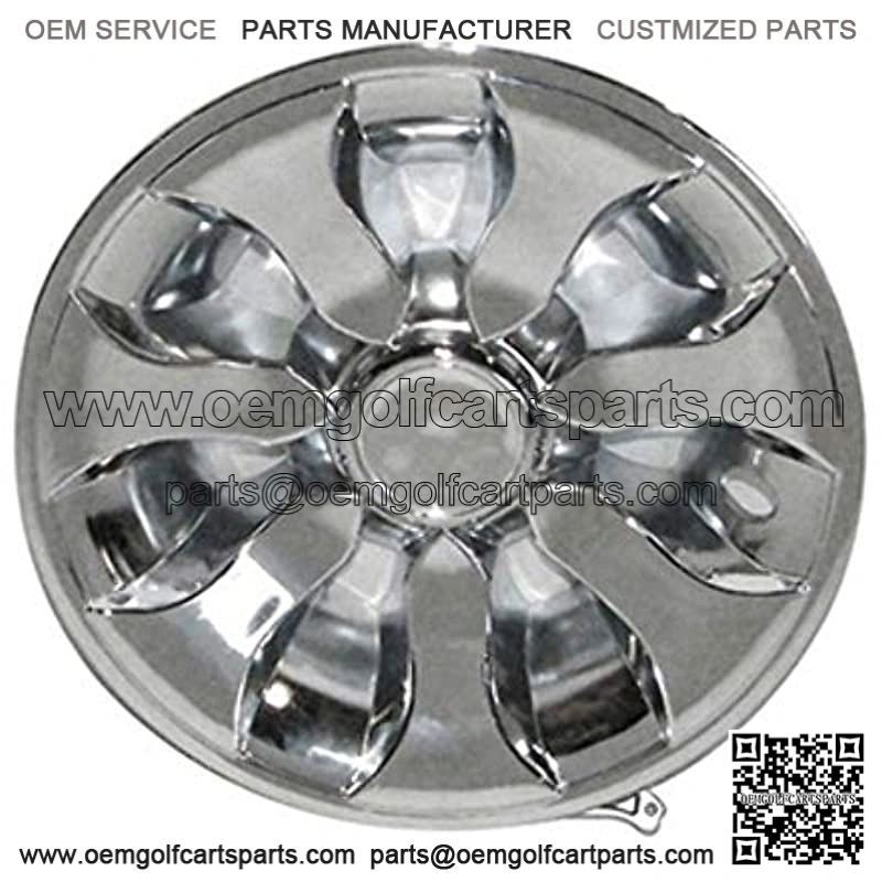 8" Chrome Driver Golf Cart Hub Caps - Each