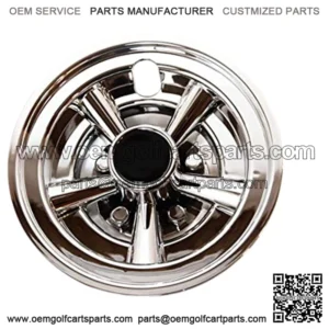 1pc Replacement Chrome Golf Cart Hub Caps 8 inch Wheel Cover