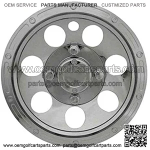 10" Chrome Beadlock Golf Cart Hub Caps - Each