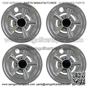 NEW 8" Golf Cart Hub Cap Wheel Cover Chrome Hubcaps