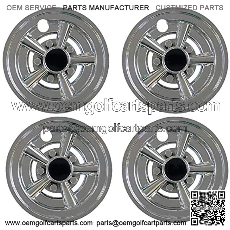 NEW 8" Golf Cart Hub Cap Wheel Cover Chrome Hubcaps