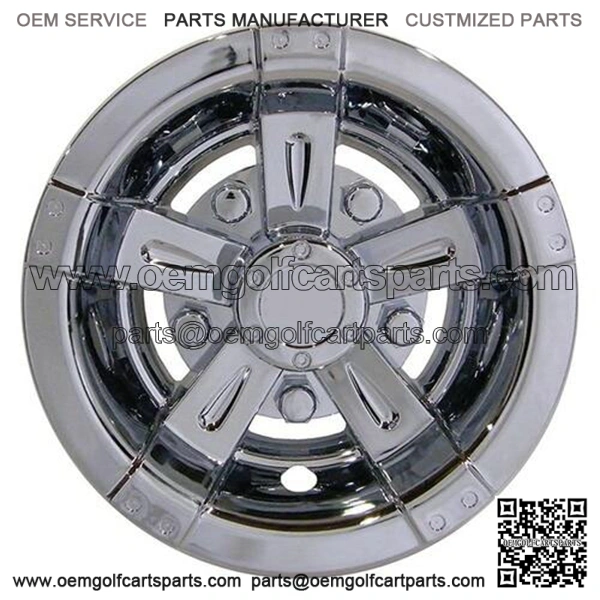 8" Chrome Golf Cart Wheel Cover/Hub Cap