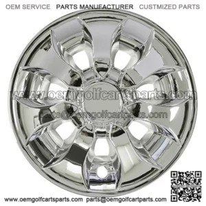 8" DRIVER CHROME GOLF CART WHEEL COVER/HUB CAP
