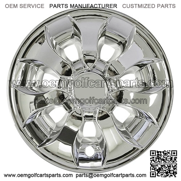 8" DRIVER CHROME GOLF CART WHEEL COVER/HUB CAP