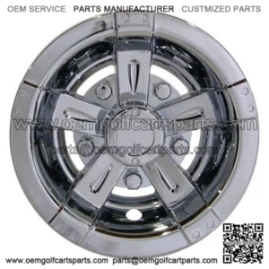 10" Chrome Golf Cart Wheel Cover/Hub Cap