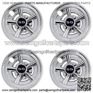 Golf Cart SS Wheel Covers Hub Caps for Most Golf Carts 8 inch(Set of 4)