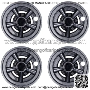 Carbon Fiber 8 Inch Golf Cart Wheel Covers Hub Caps for EZGO Club Car Yamaha 4pc