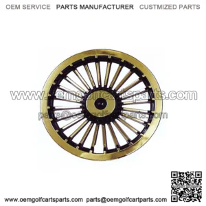 Gold 8" Golf Cart Hub Caps - EZGO, CLUB CAR, YAMAHA Set of 4 Wheel Covers NEW