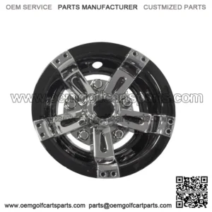 Golf Cart EZGO Yamaha Club Car 10" Maverick Black|Chrome Wheel Cover Set of 4