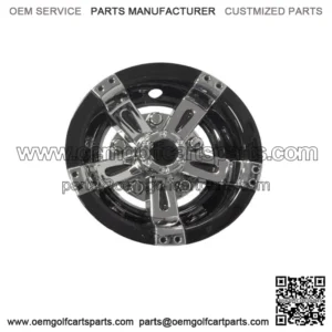 New Set of 4 Golf Cart 10" Black Machine Wheel Cover Hub Caps for 10 Inch Wheels