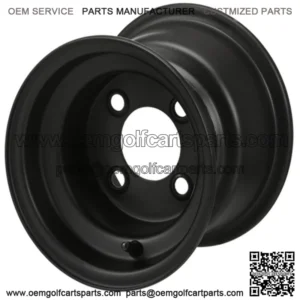 Revenge 8x7 Black Steel Golf Cart Wheel