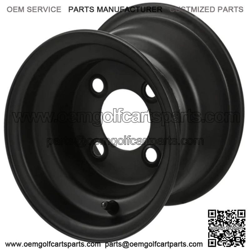 Revenge 8x7 Black Steel Golf Cart Wheel