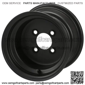 Revenge 10x7 Black Steel Golf Cart Wheel 3:4 Offset
