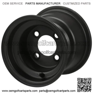 Revenge 8x7 Black Steel Golf Cart Wheel 3:4 Offset