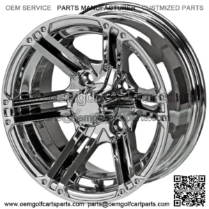 Revenge 12x6 Yukon Mirror Golf Cart Wheel Centered Offset
