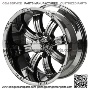 Revenge 10x7 Casino Black Mirror Golf Cart Wheel 3:4 Offset