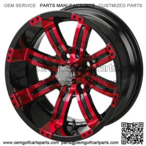 Revenge 14x7 Casino Black & Red Golf Cart Wheel 3:4 Offset