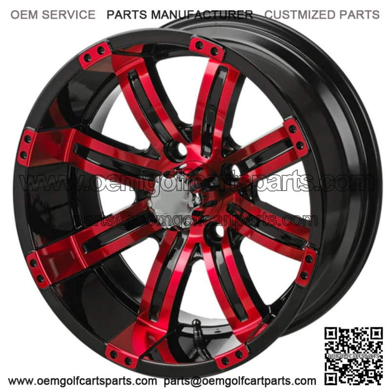Revenge 14x7 Casino Black & Red Golf Cart Wheel 3:4 Offset