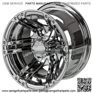 Revenge 10x7 Yukon Mirror Golf Cart Wheel 3:4 Offset