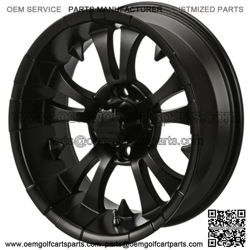Revenge 14x7 Warlock Matte Black Golf Cart Wheel 3:4 Offset
