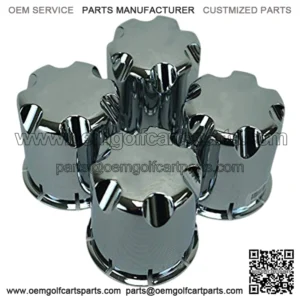 Wheel Rim 'SS' Chrome Center Caps for Golf Cart UTV ATV(Set of 4)