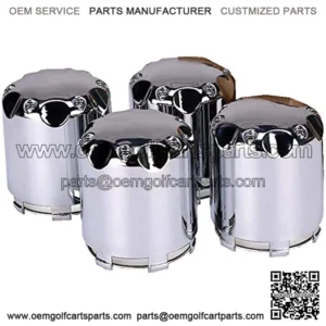 Golf Cart Wheel Alloy Center Hub Cap 8,10,12 Inch Push in Style Chrome Center Caps for Golf Cart Wheel