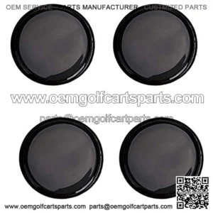 Golf Cart Wheel Covers Hub Center Caps Labels Tape Decals, Set of 4
