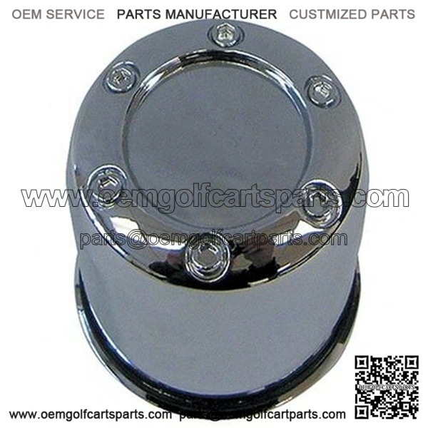 Golf Cart Tire & Wheel Center Cap - 2.65", Chrome Plastic