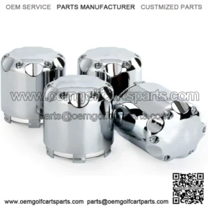 4 Pcs Golf Cart SS Wheel Center Cap Cover for EZGO Club Car Yamaha