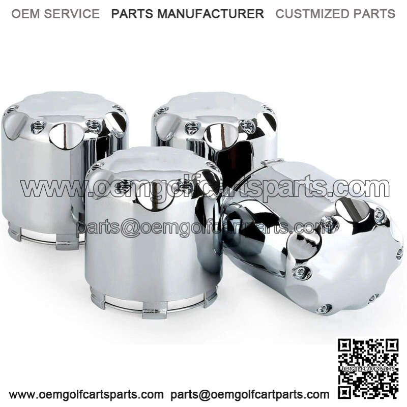 4 Pcs Golf Cart SS Wheel Center Cap Cover for EZGO Club Car Yamaha