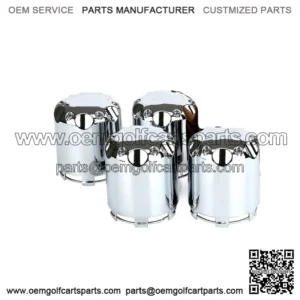 SS Golf Cart Wheel Center Cap Cover for EZGO Club Car Yamaha Chrome 4PCS