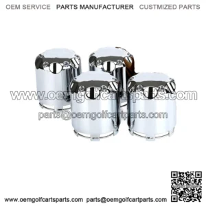 Golf Cart Wheel Center Hub Caps Cover for EZGO Club Car Yamaha Chrome