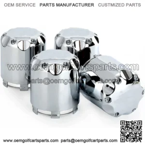 Golf Cart Chrome Wheel Center Caps Dust Cover for EZGO Club Car Yamaha &Other