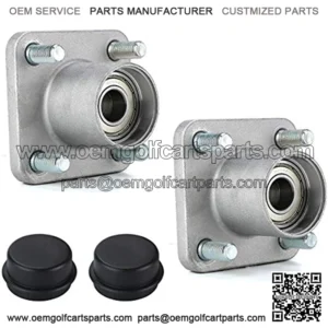 Golf Cart Front Wheel Hub Assembly with Hub Bearing/Oil Seal/Dust Cover for Club Car DS&Precedent 2003-up, OEM# 102357701(Pack of 2)