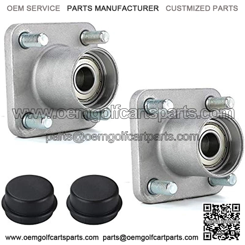 Golf Cart Front Wheel Hub Assembly with Hub Bearing/Oil Seal/Dust Cover for Club Car DS&Precedent 2003-up, OEM# 102357701(Pack of 2)