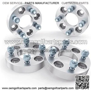 1 inch Golf Cart Wheel Spacers (4x4 Bolt Pattern, 62mm Bore, 1/2x20 Studs, Cone Seat Nuts) Compatible with EZ GO EZGO Club Car (Widens Track by 2 inches) 4x101.6 25mm 4pcs