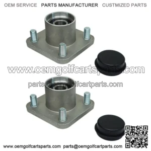 2x EZGO RXV Golf Cart Front Wheel Hub Kit Bearings Seals For 2008+ Models