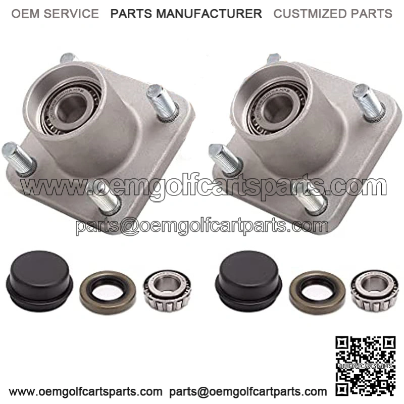 2 Pack Front Wheel Hub Assembly for Club Car DS Golf Cart 1974-2003, Replace OEM 1011892, 11011102, 1011153, 1011889, 1011894