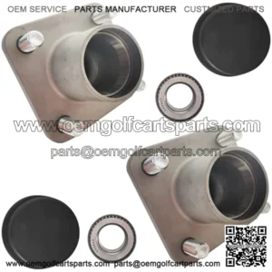 Golf Cart Front Wheel Hub 19932G1 with Bearing Races Assembly Replacement for EZGO 1979-2001.5 DCS (2PCS)