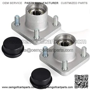 RXV Front Wheel Hub Assembly with Hub Bearings/Oil Seals/Dust Covers for EZGO RXV G&E Golf Carts 2008 Up,OEM# 609603, 600001,6204 (Pack of 2)