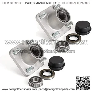 Golf Cart Front Wheel Hub Assembly with Hub Bearing/Oil Seal/Dust Cover for EZGO PDS&TXT/Medalist Gas & Electric 2001-Up,Replace OEM# 70895G01,L44643(Pack of 2)