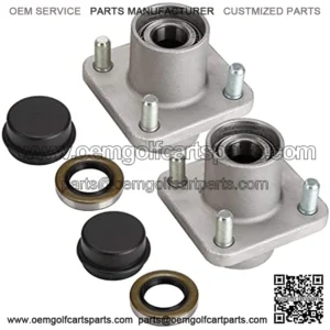 Golf Cart Wheel Hub Assembly for EZGO RXV 2008-up Gas & Electric, with Bearing & Cap, OEM# 609603 19862G1 602340 602341 12091G2, Set of 2