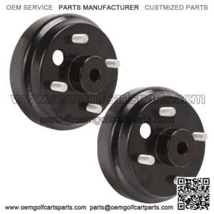 Golf Cart Rear Wheel Brake Drum for EZGO TXT PDS Electric 82-up 19186G1P, 2-Pack