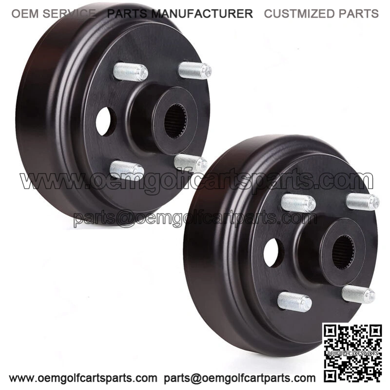 Golf Cart Brake Drum for EZGO 4 Cycle Gas Cart 21807-G1, Large Hole (2 Packs)
