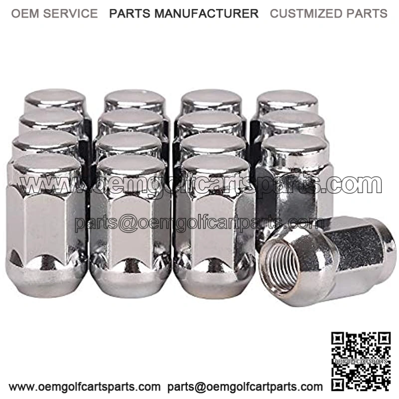 Golf Cart Wheel Lug Nuts for EZGO & Club Car, 1/2"-20 Size, 16 Pack