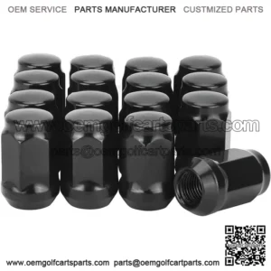 Golf Cart Wheel Lug Nuts for EZGO Club Car 16Pcs Black Standard Threads